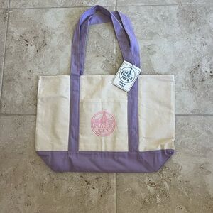 Trader Joe's Canvas Lavender large tote bag